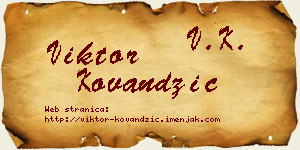 Viktor Kovandžić vizit kartica
